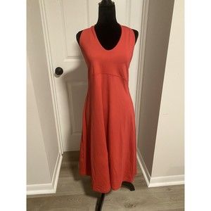 NWTS Patagonia Orange Burst Morning Glory Halter Dress, Back cutout, size XL